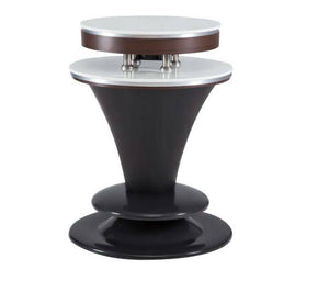 Round UV Hands and Feet Dryer Table Walnut SalonSpaStore.com