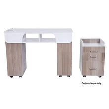 Seneca Manicure Nail Table in Light Wood SalonSpaStore.com