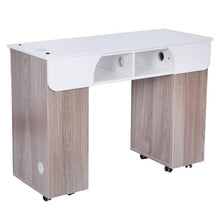 Seneca Manicure Nail Table in Light Wood SalonSpaStore.com