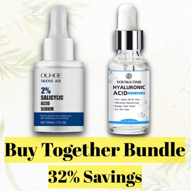 SERUM SKINCARE BUNDLE DEAL –– 2% Salicylic Acid Serum & Hyaluronic Acid Serum