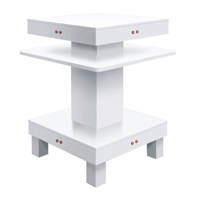 Square Nail Dryer Table - Gray, White or Black White SalonSpaStore.com