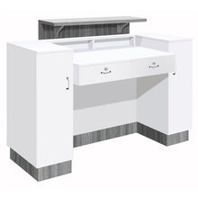 Tempo Reception Desk - White, Gray or Black SalonSpaStore.com