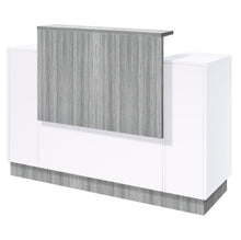 Tempo Reception Desk - White, Gray or Black Gray Front White Desk SalonSpaStore.com