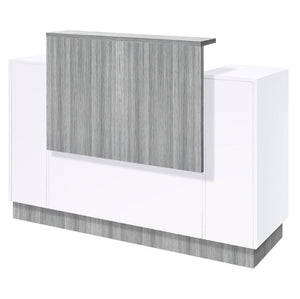 Tempo Reception Desk - White, Gray or Black Gray Front White Desk SalonSpaStore.com