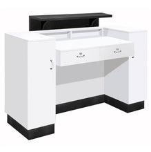 Tempo Reception Desk - White, Gray or Black SalonSpaStore.com