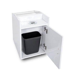 Tiffany White Pedicure Cart with Trash Hole SalonSpaStore.com