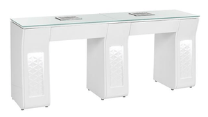 Vicki Double Manicure Table Gloss White Yes (+$700) SalonSpaStore.com