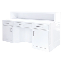 Diamond Reception Desk w/ LED Back-lit Front SalonSpaStore.com