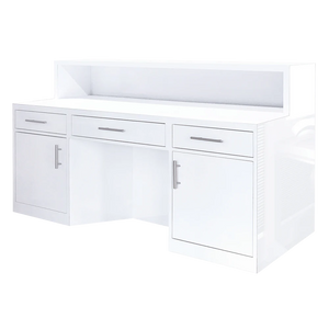 Diamond Reception Desk w/ LED Back-lit Front SalonSpaStore.com